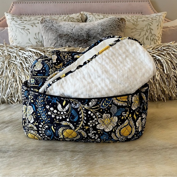 VERA BRADLEY Ellie Elephant 2012 Stroll Around Baby Diaper Bag Tote Blue Yellow - Picture 11 of 17